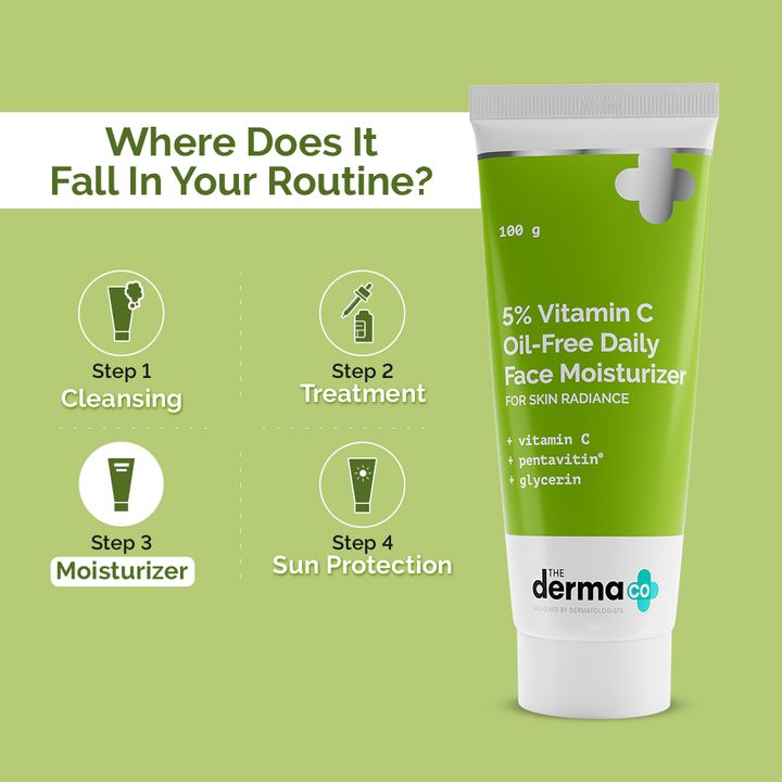 5% Vitamin C Oil-Free Daily Face Moisturizer for Skin Radiance - 100g