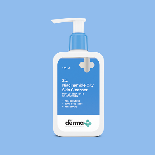 2% Niacinamide Oily Skin Cleanser for Sensitive, Oily & Combination Skin 125 ml Non-Irritant | 100% Soap-Free | Non-Drying | Gently Cleanses Makeup